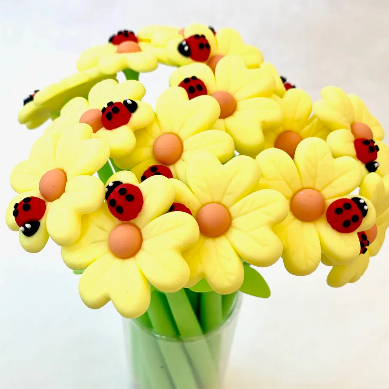 22430 LADYBUG DAISY FLOWER WIGGLE GEL PEN-48