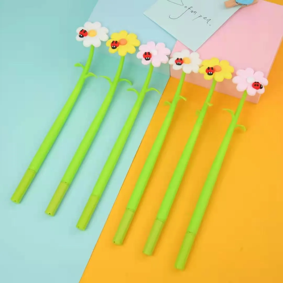 22430 LADYBUG DAISY FLOWER WIGGLE GEL PEN-48