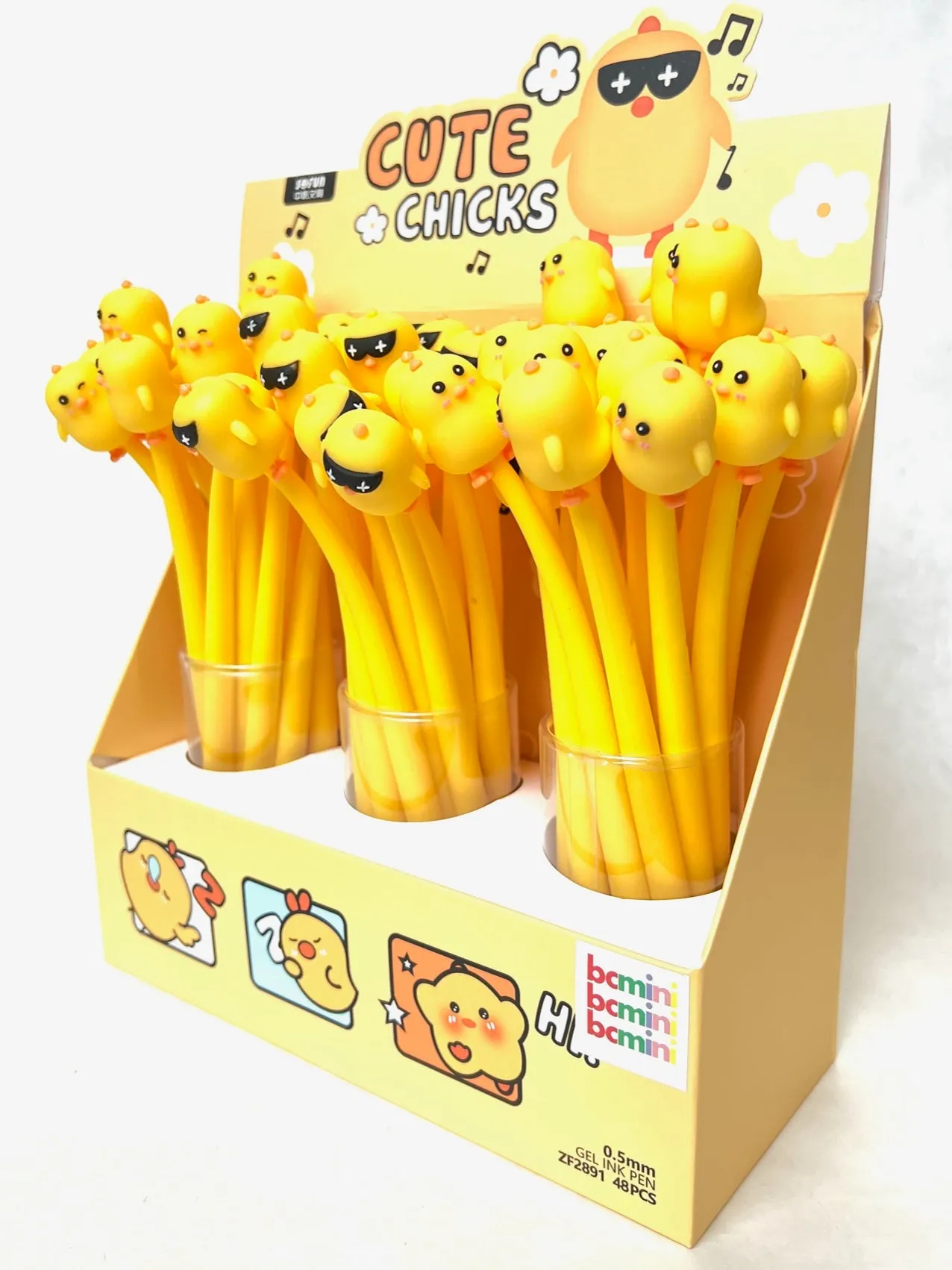 22499 CUTE CHICKS WIGGLE GEL PEN-48