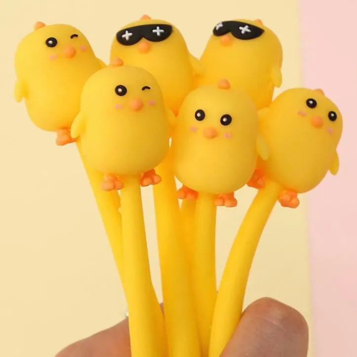 22499 CUTE CHICKS WIGGLE GEL PEN-48