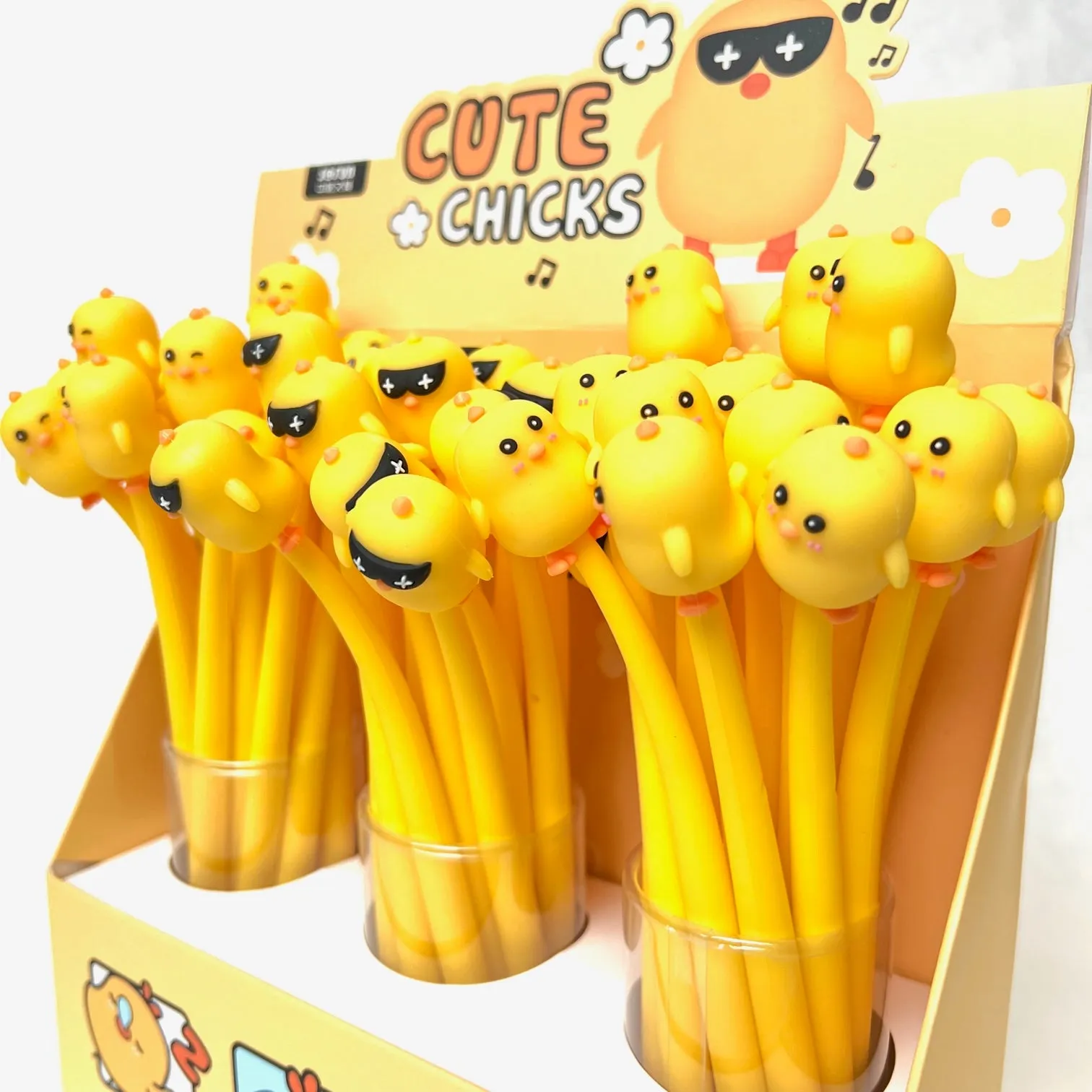 22499 CUTE CHICKS WIGGLE GEL PEN-48