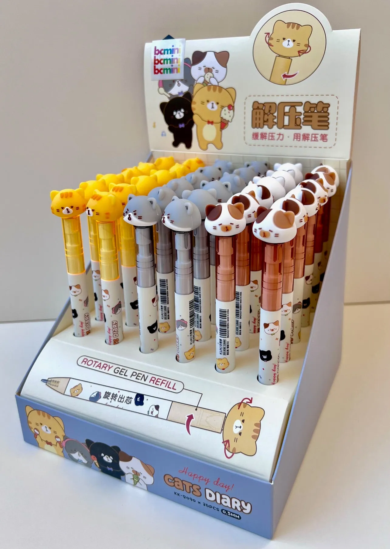 22634 CAT DIARY SPINNING GEL PEN-36