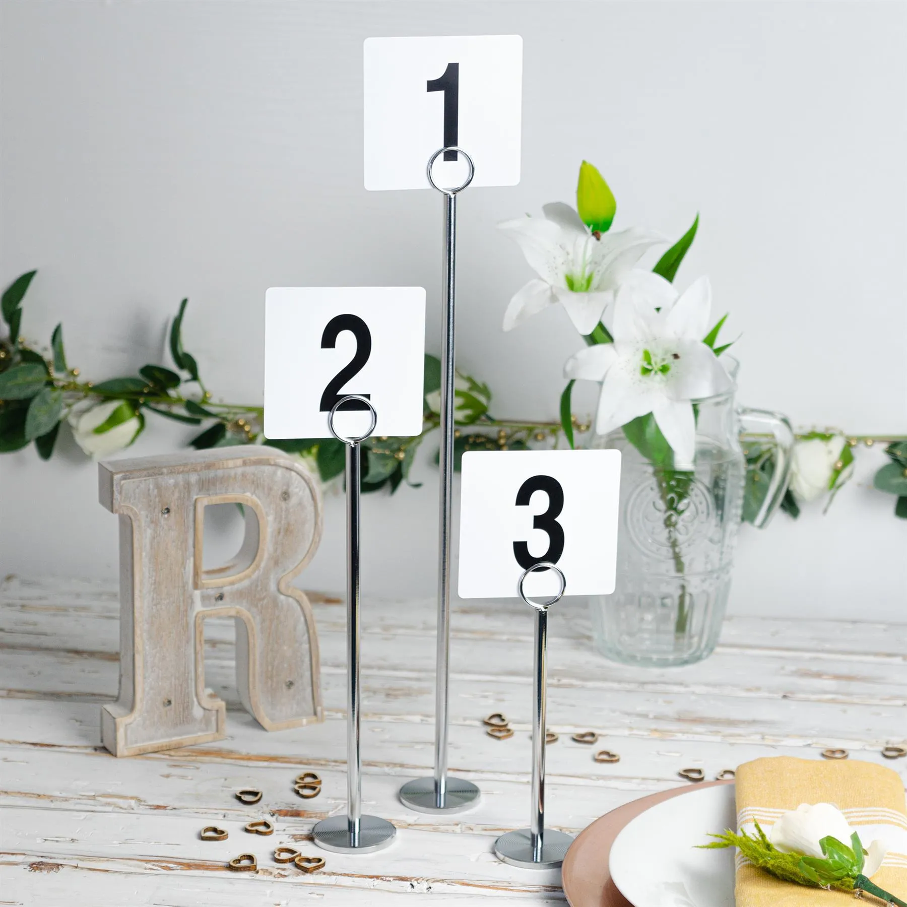 30cm Table Number Holders - Pack of 12 - By Argon Tableware