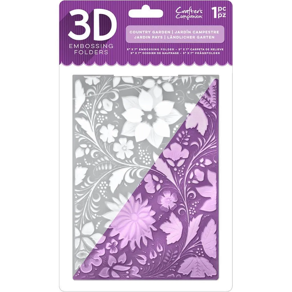 3D Embossing Folder Country Garden