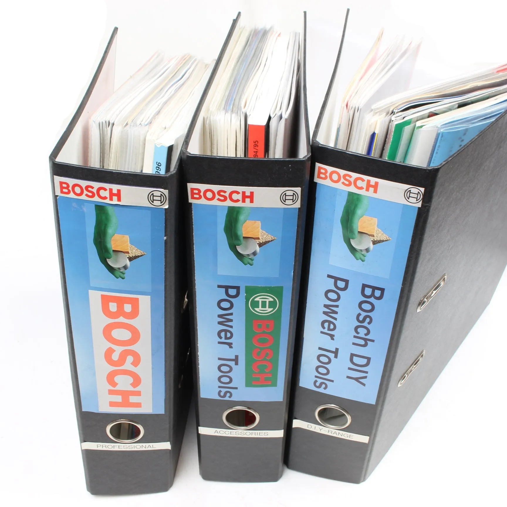 3x Folders Of Bosch Brochures, Price Lists etc.