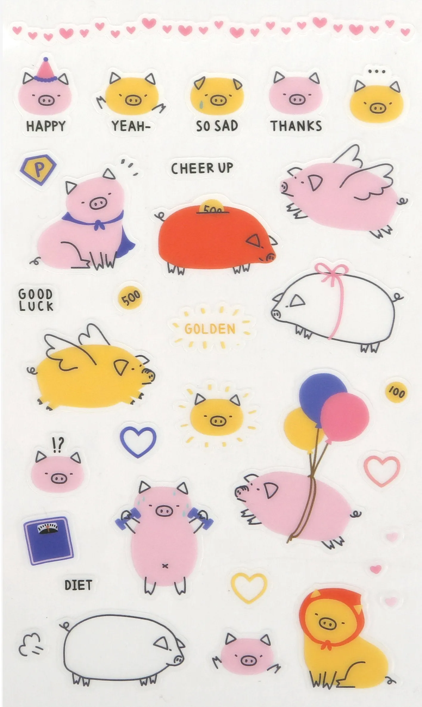 45 Pig - Paper Sticker - Planner - Bullet Journal - Deco Stickers - Pig- Cute Pig Stickers - Scrapbooking Stickers - Planner Sticker