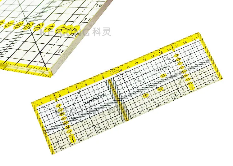 Acrylic Quilting Ruler Metric - 20 x 6cm - Metal Edge