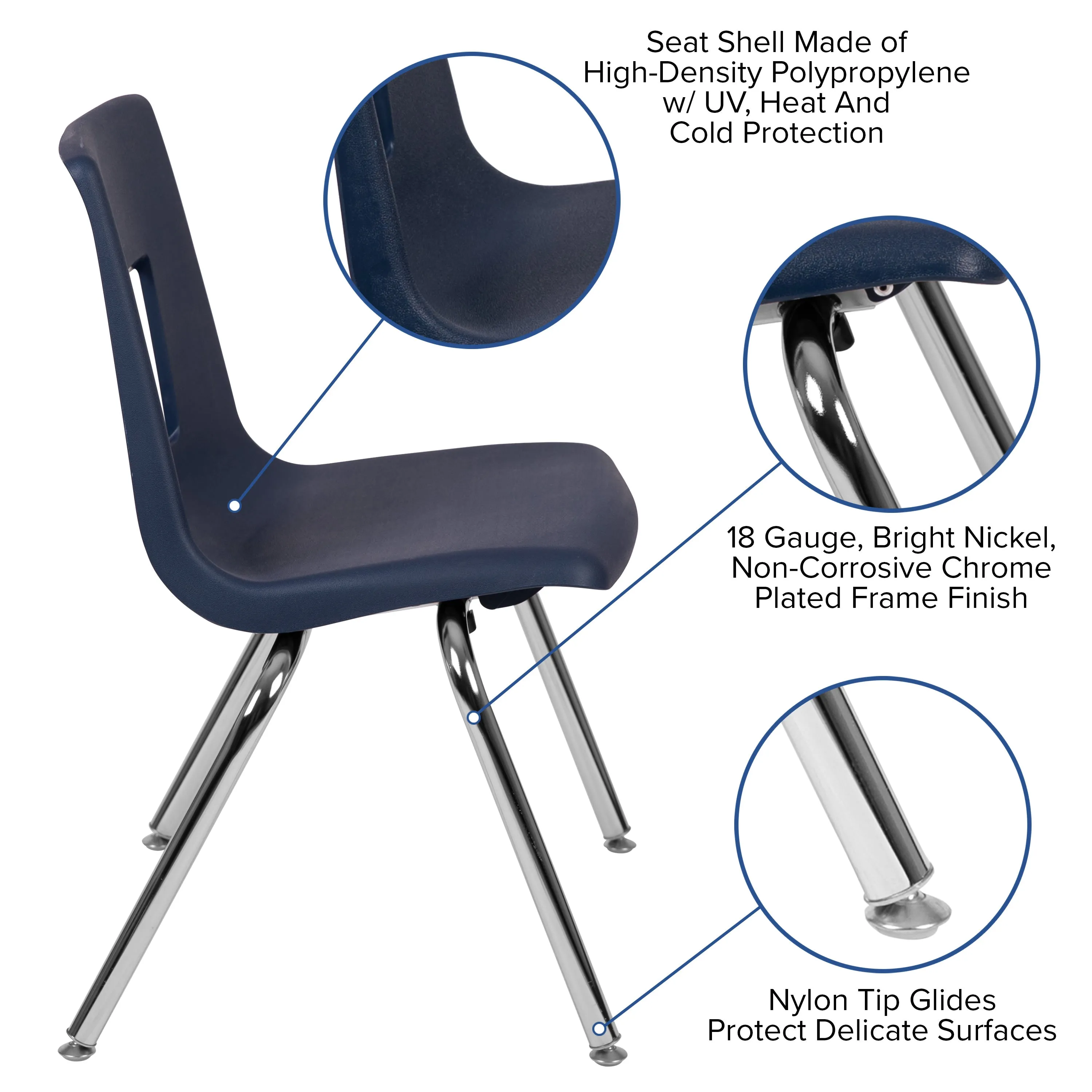 Advantage Student Stack School Chair - 16-inch