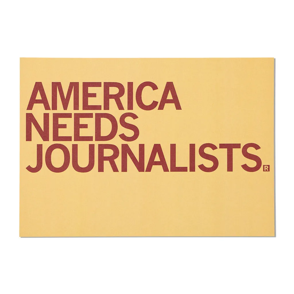 America Needs Journalists Postcard