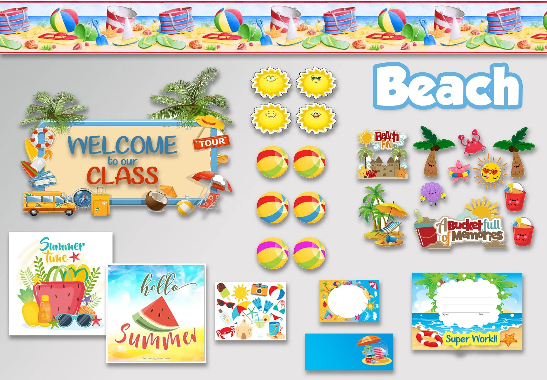 Beach Welcome Board Set