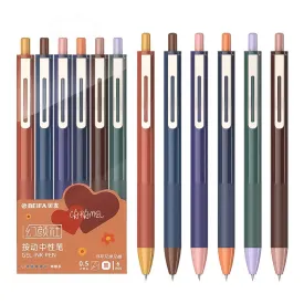 Beifa Caramel Press Neutral Gel Pens- Pack of 6