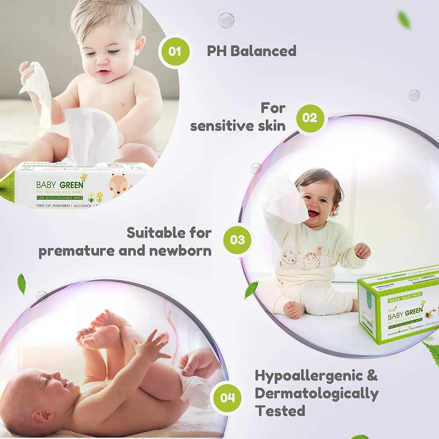 Biodegradable Baby Wipes Unscented