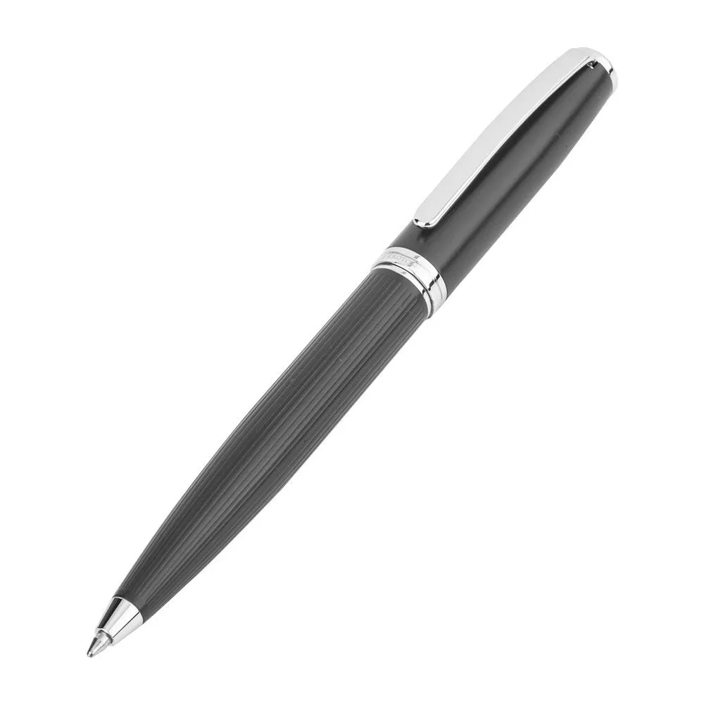 Black color Ballpoint pen with chrome accents