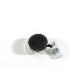 Black Heavy Duty Retractable Badge Reel Yo-Yo (Packs of 10)