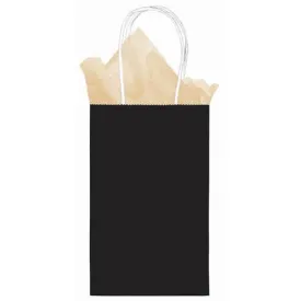 Black Small Paper Gift Bag 8" | 1ct