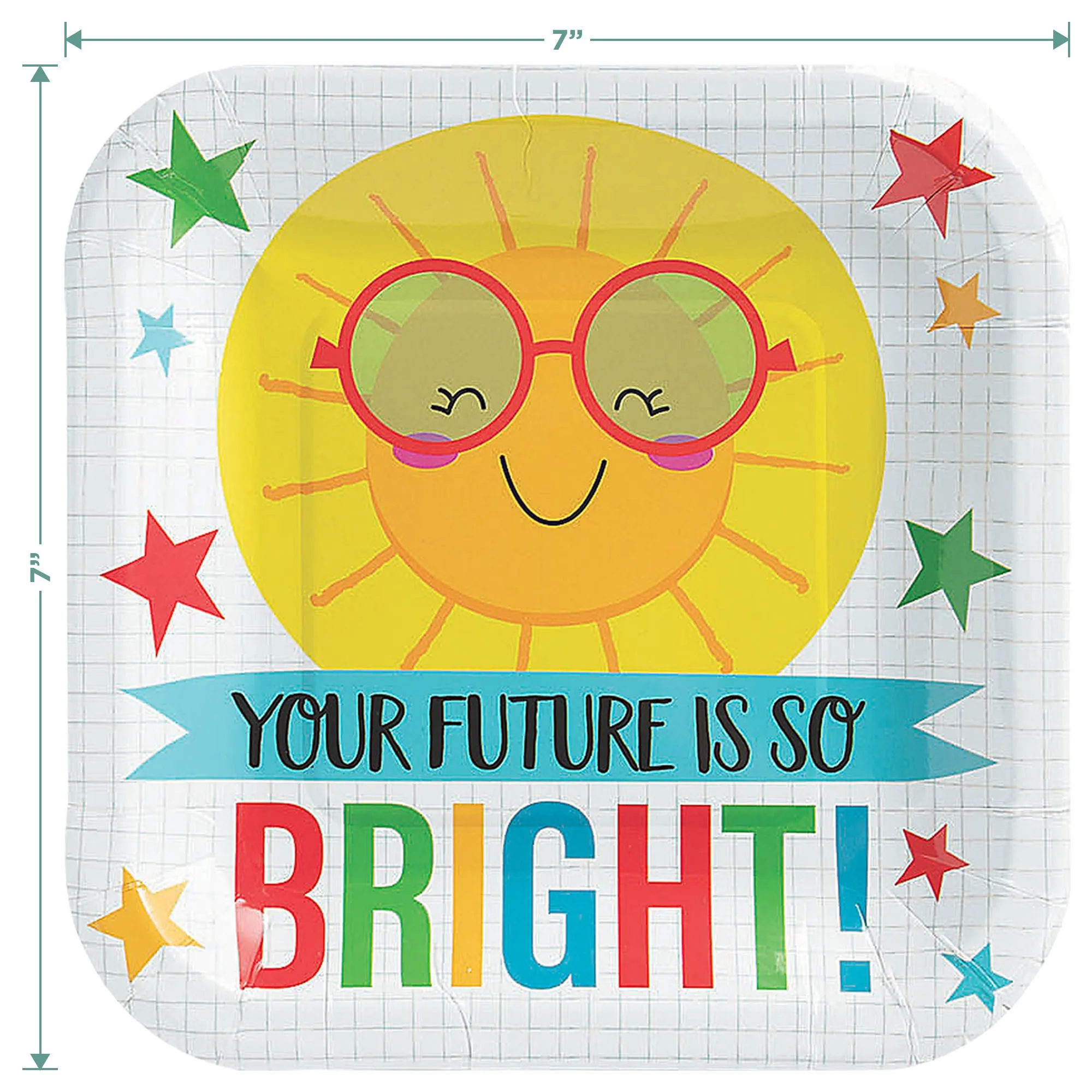 Bright Future Classroom Party Supplies - Paper Plates, Napkins, and Cups (Serves 24)