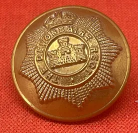 British Army The Devonshire Regiment Brass Button