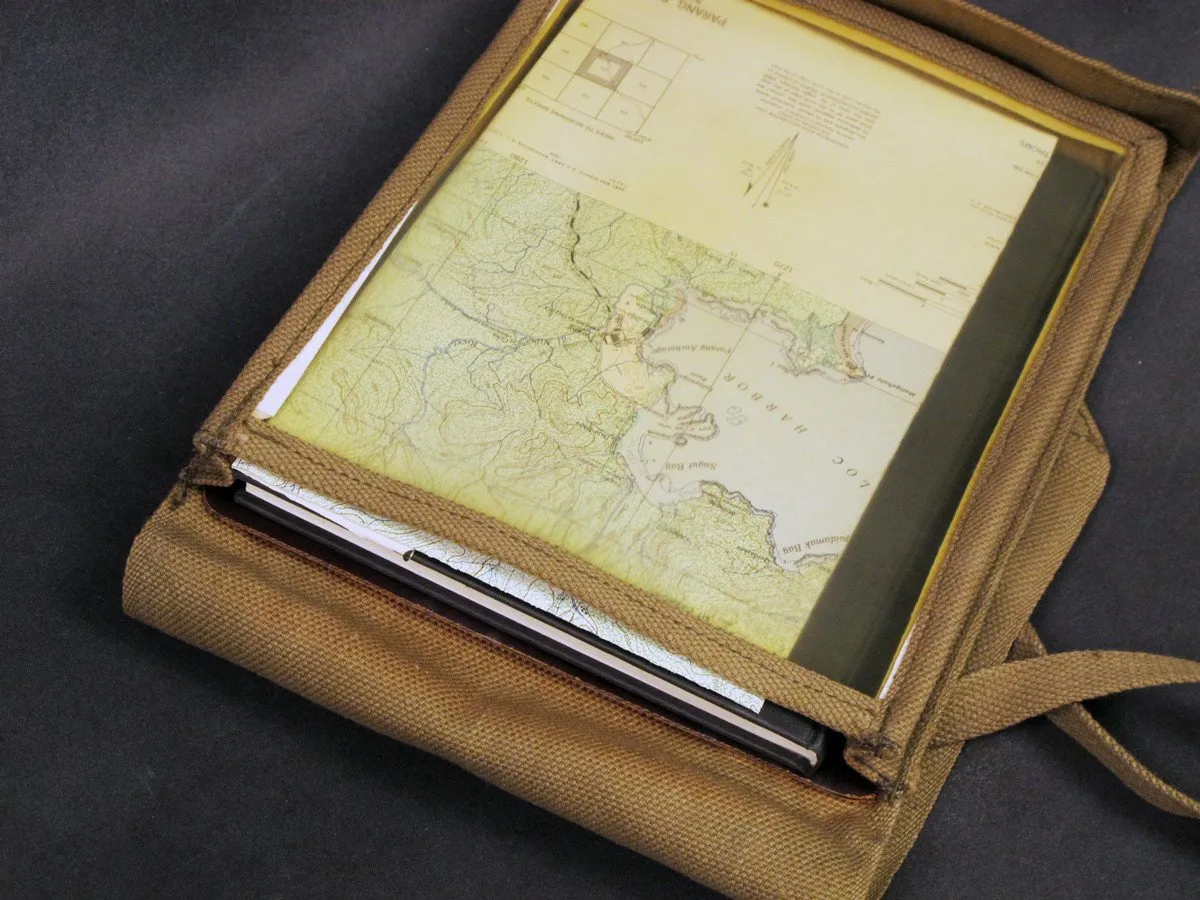 British WWII Officer Map Case: WW2 Dated