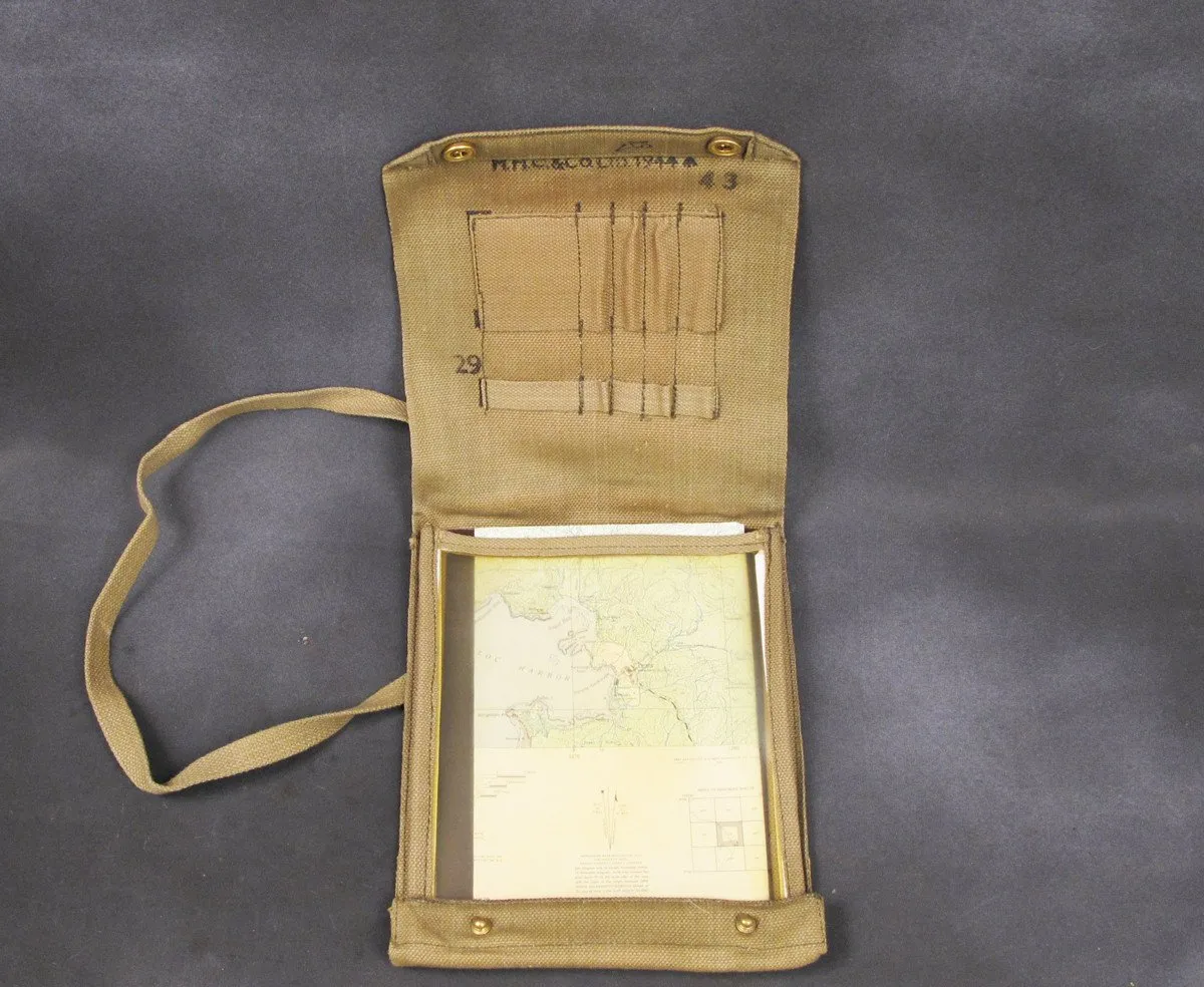 British WWII Officer Map Case: WW2 Dated