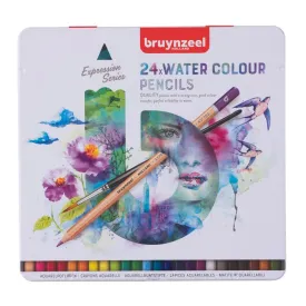 Bruynzeel Expression Watercolor Pencils Tin of 24