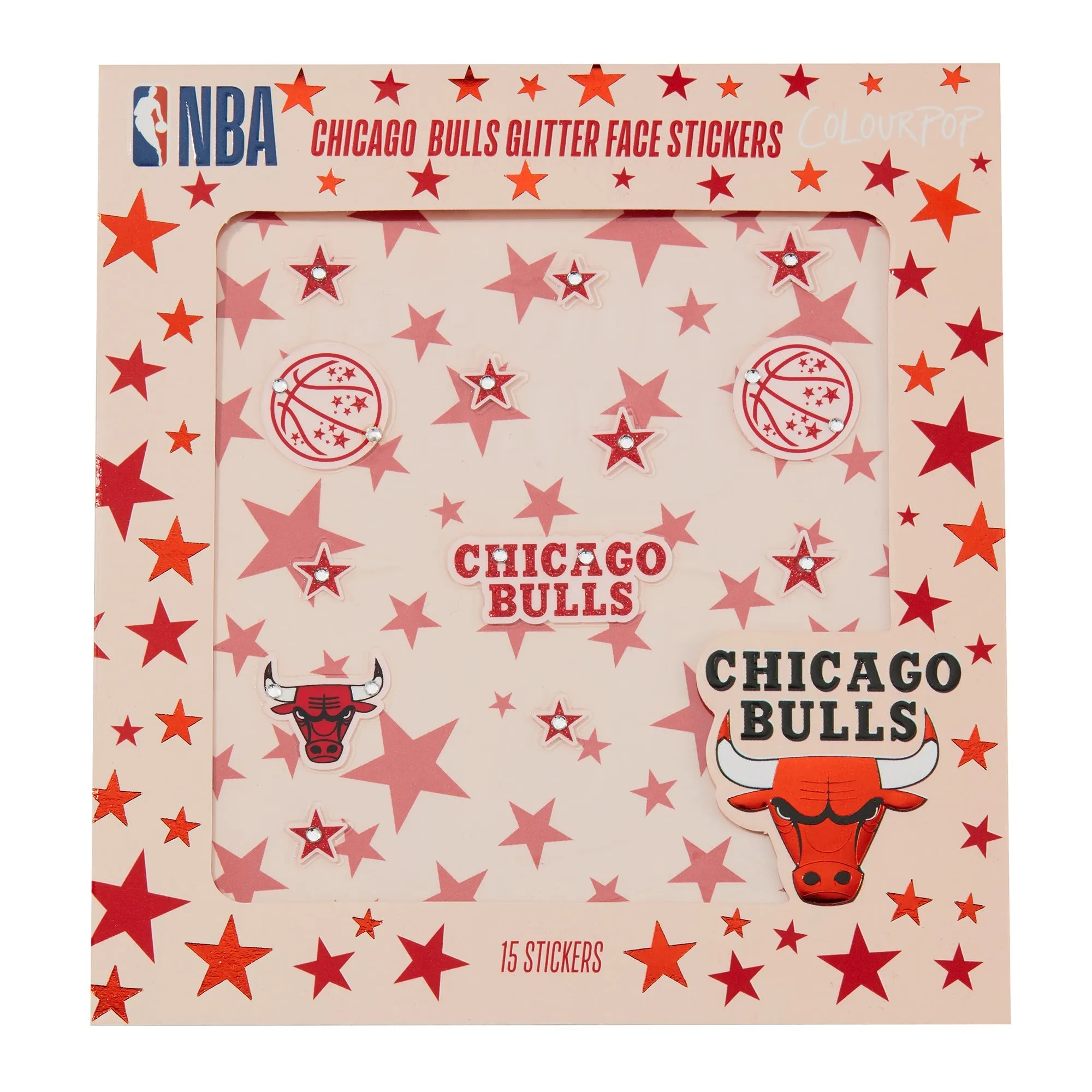 Bulls Glitter Face Stickers