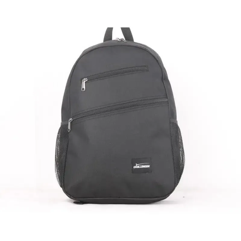 Challenger Black School Bag / Back Pack - Black / Black & Brown