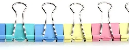 Colored Paper Binder Clips