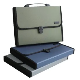 deli Expanding Case A4, 12 Divisions, Assorted Colors