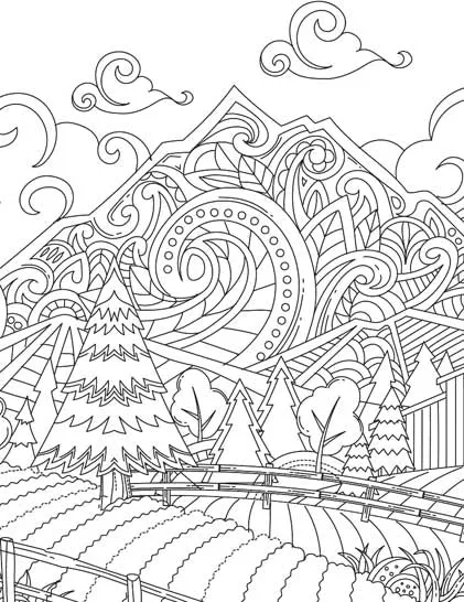 Dreamland Publications Countryside- Colouring Book For Adults