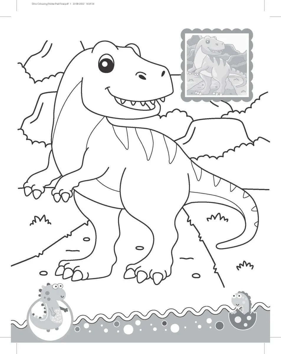 Dreamland Publications Dinosaurs- It's Colour Time With Stickers