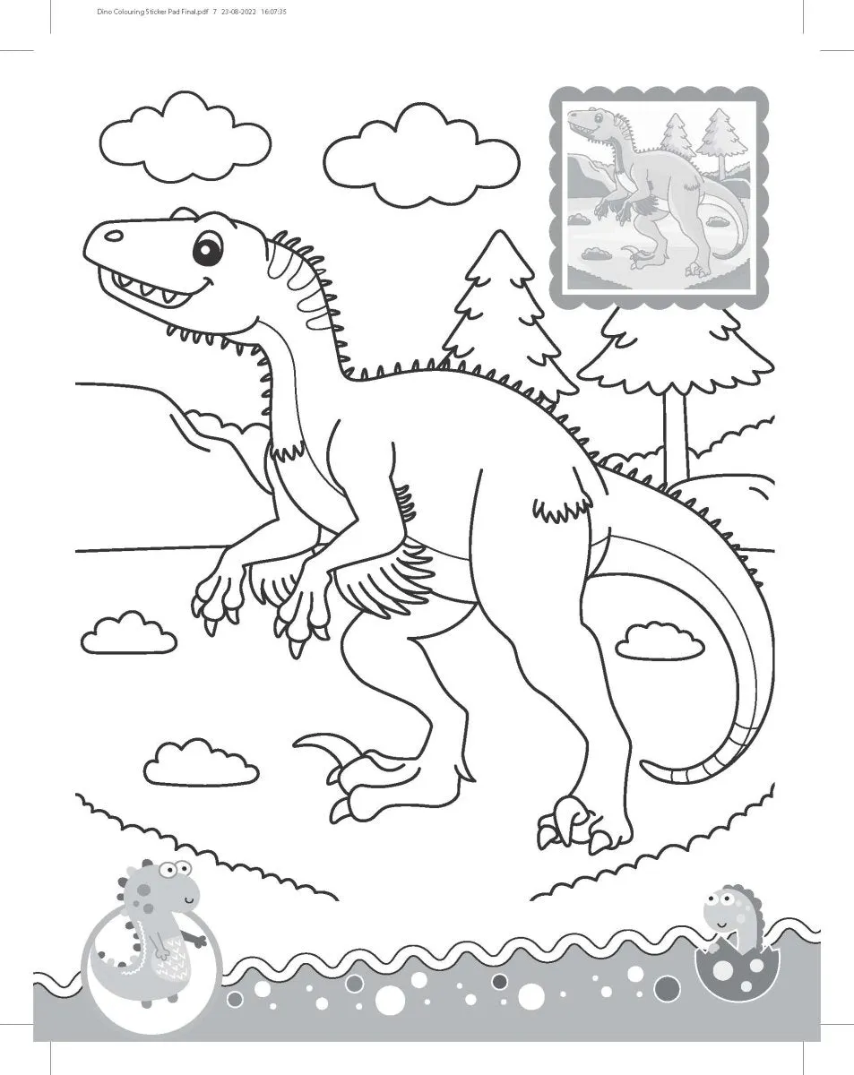 Dreamland Publications Dinosaurs- It's Colour Time With Stickers