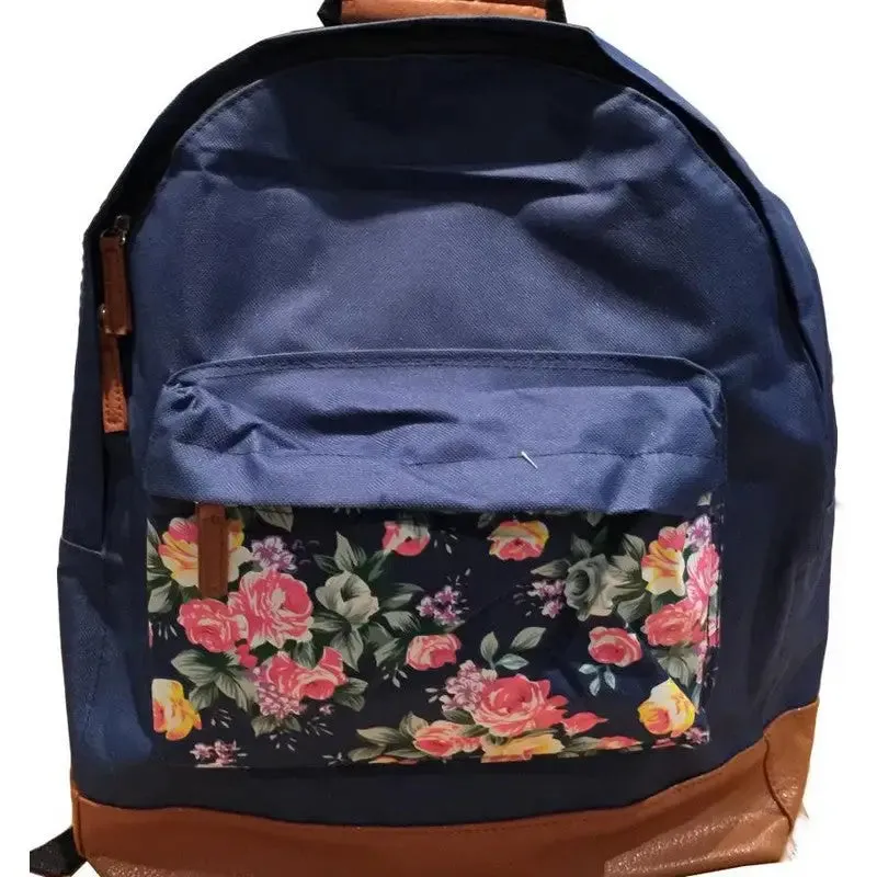 Elizabeth Rose Madison Floral Backpack Schoolbag With Front Pouch