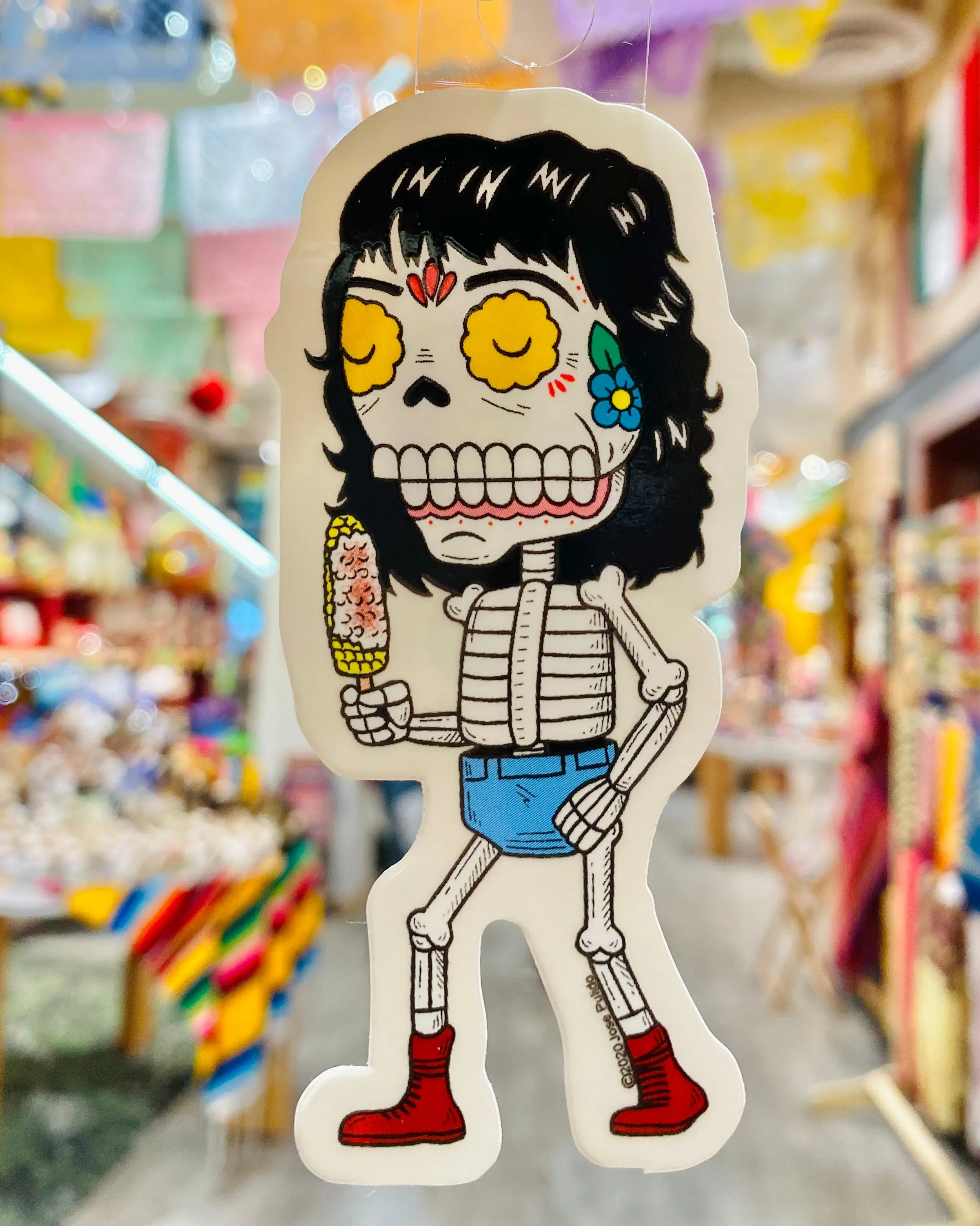 Elote Dude Skeleton Sticker