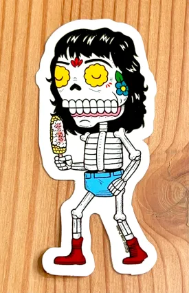 Elote Dude Skeleton Sticker