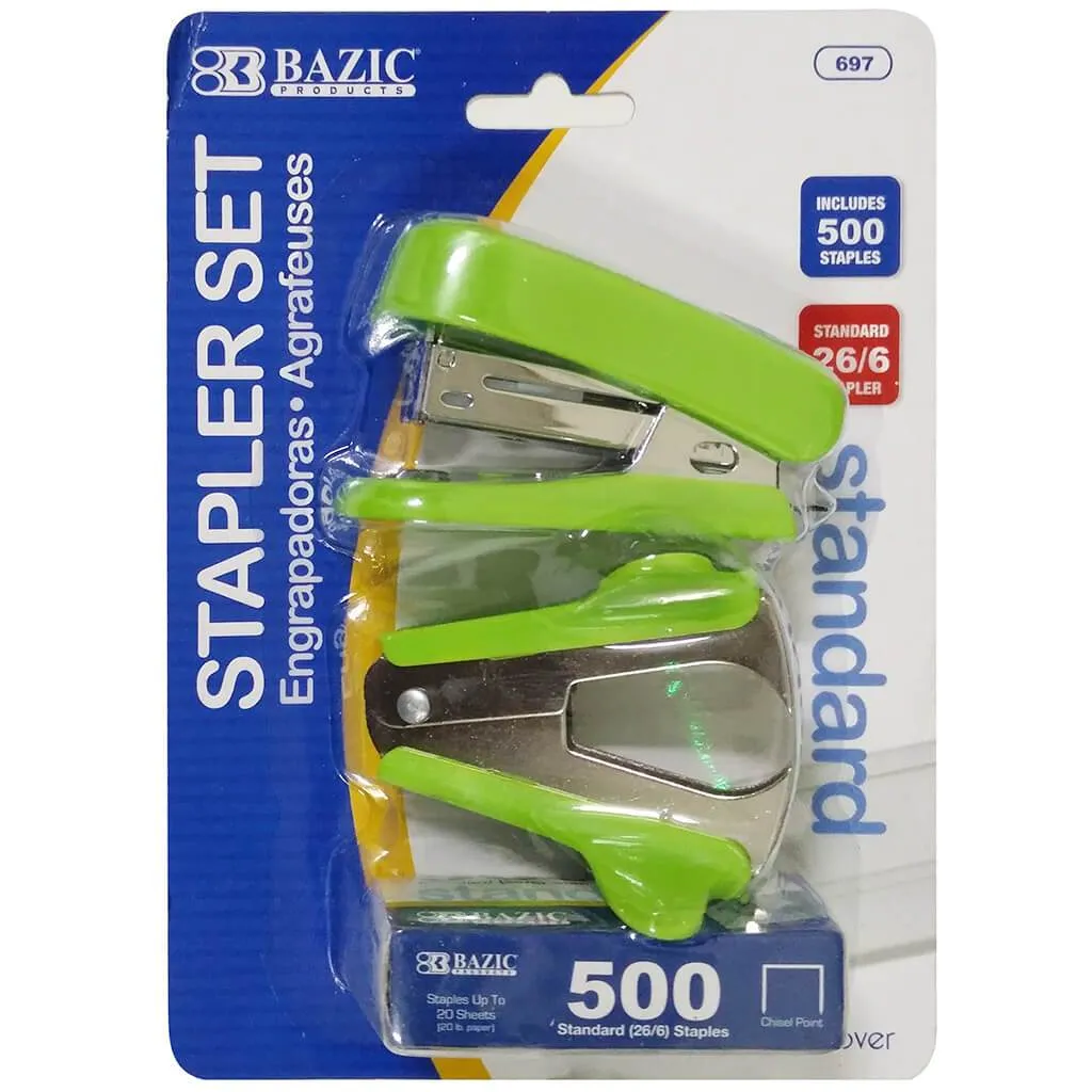 Fancy Stapler Set Green