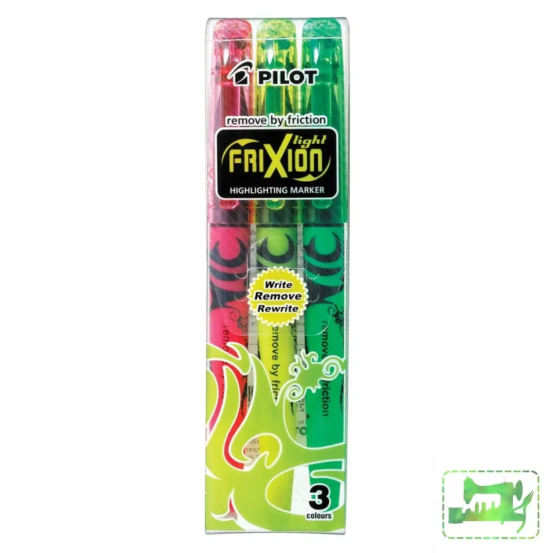 Frixion Fluorescent Chisel-Tip Erasable Highlighter - 3 pack