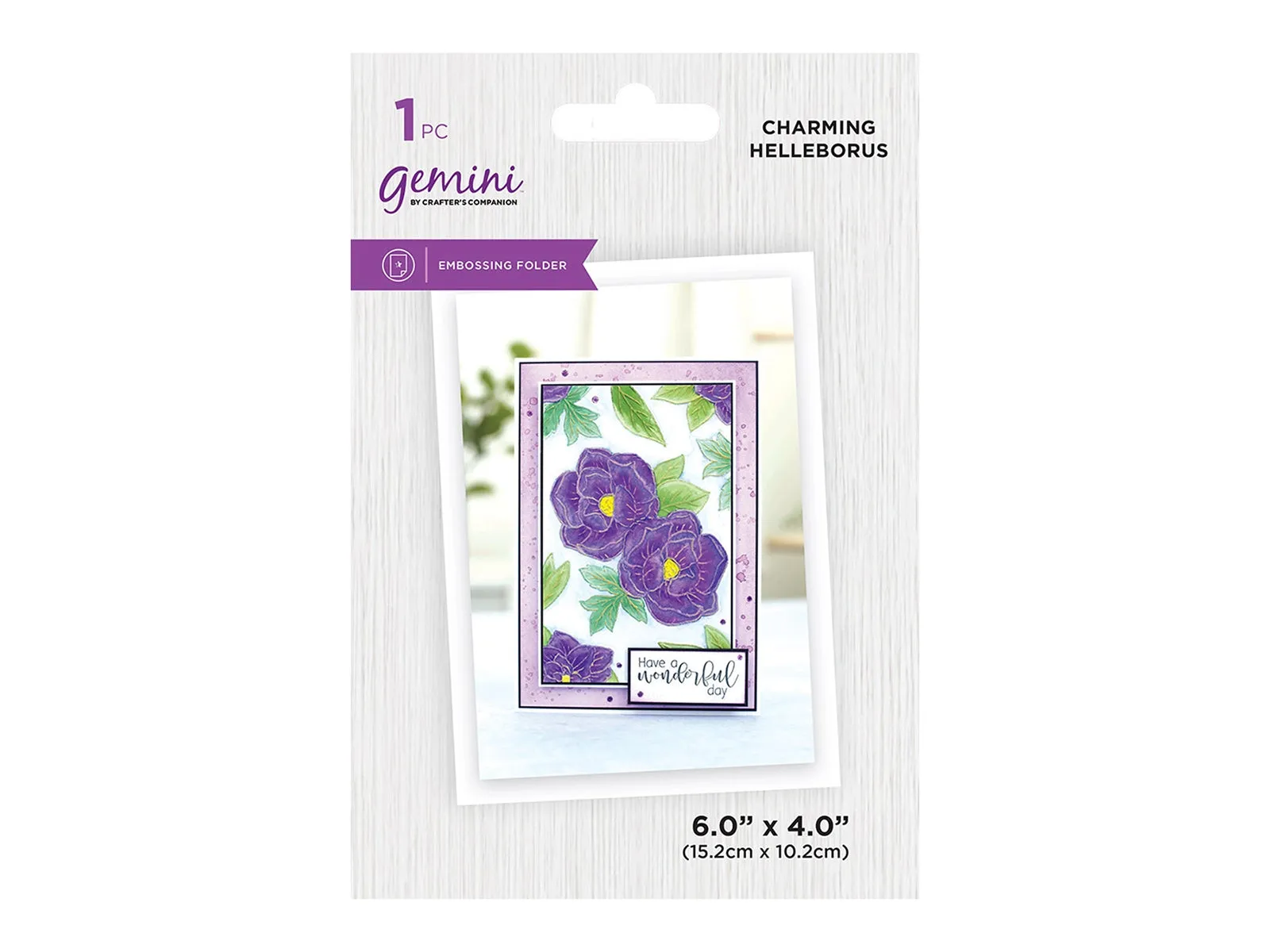 Gemini Illustrated Embossing Folders - Charming Helleborus