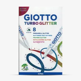 Giotto Turbo Glitter Color Marker Set Of 8 Pcs