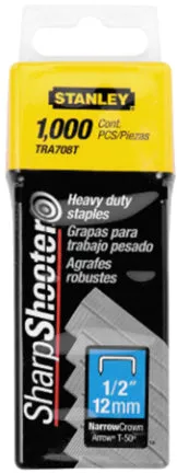 HD STAPLES 1/2IN YEL/BLA 1000PK