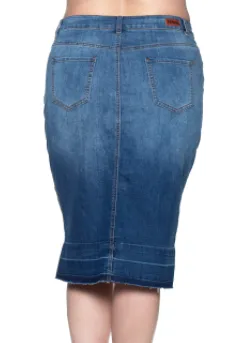 Ladies Denim Button Skirt