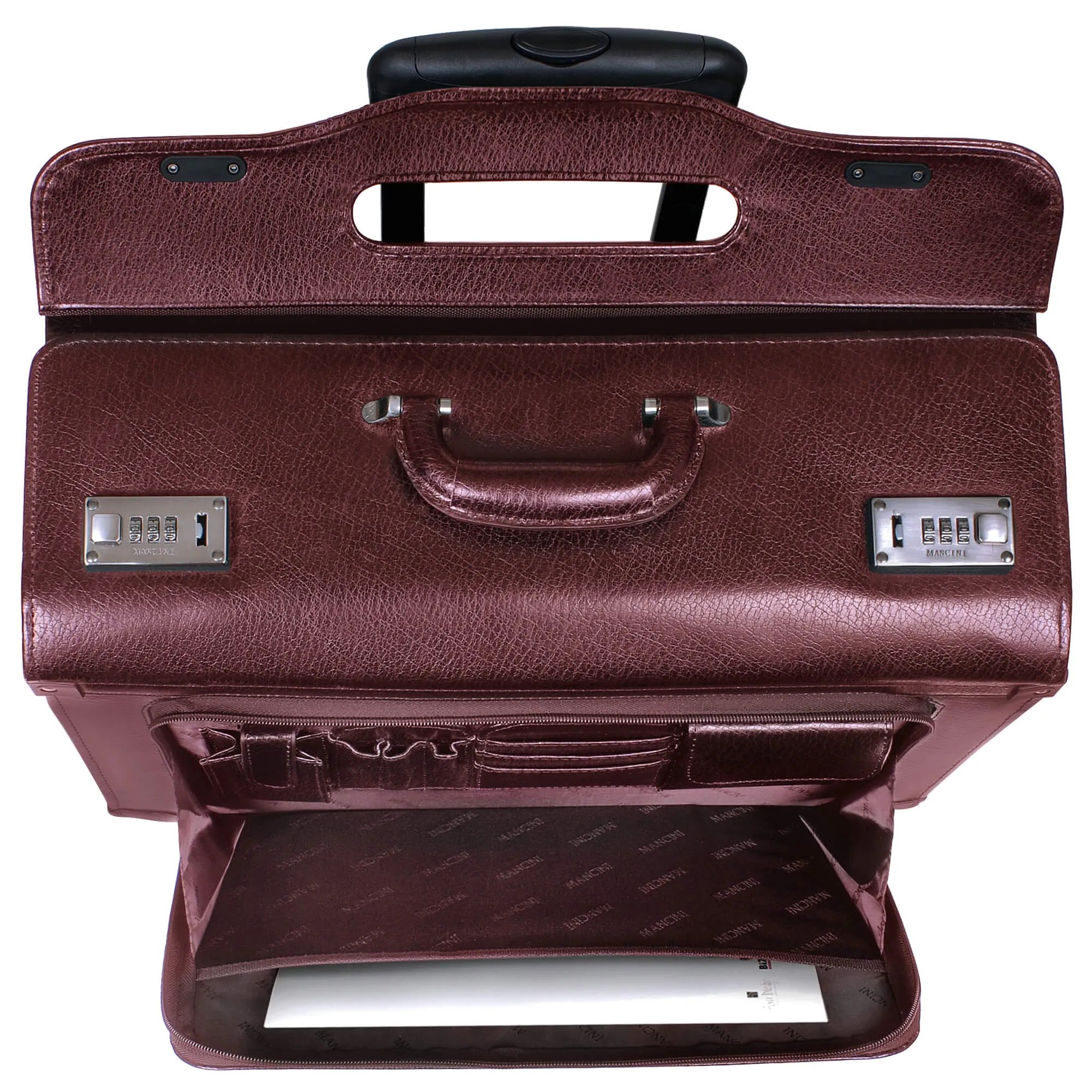 Mancini Leather Wheeled Catalog Case