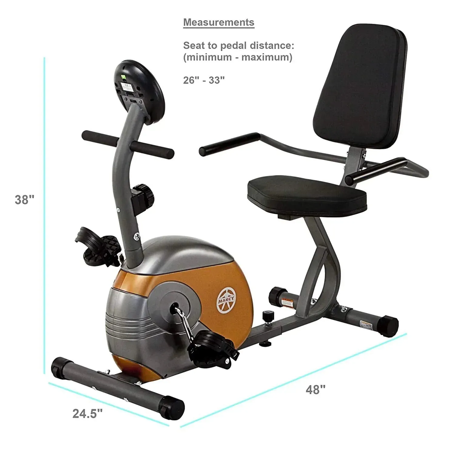 Marcy Recumbent Exercise Bike: ME-709