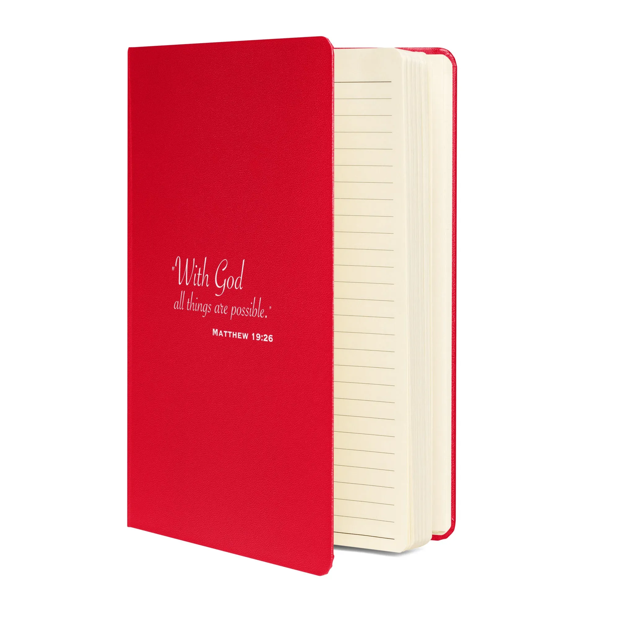 Matthew 19:26 Hardcover Bound Notebook