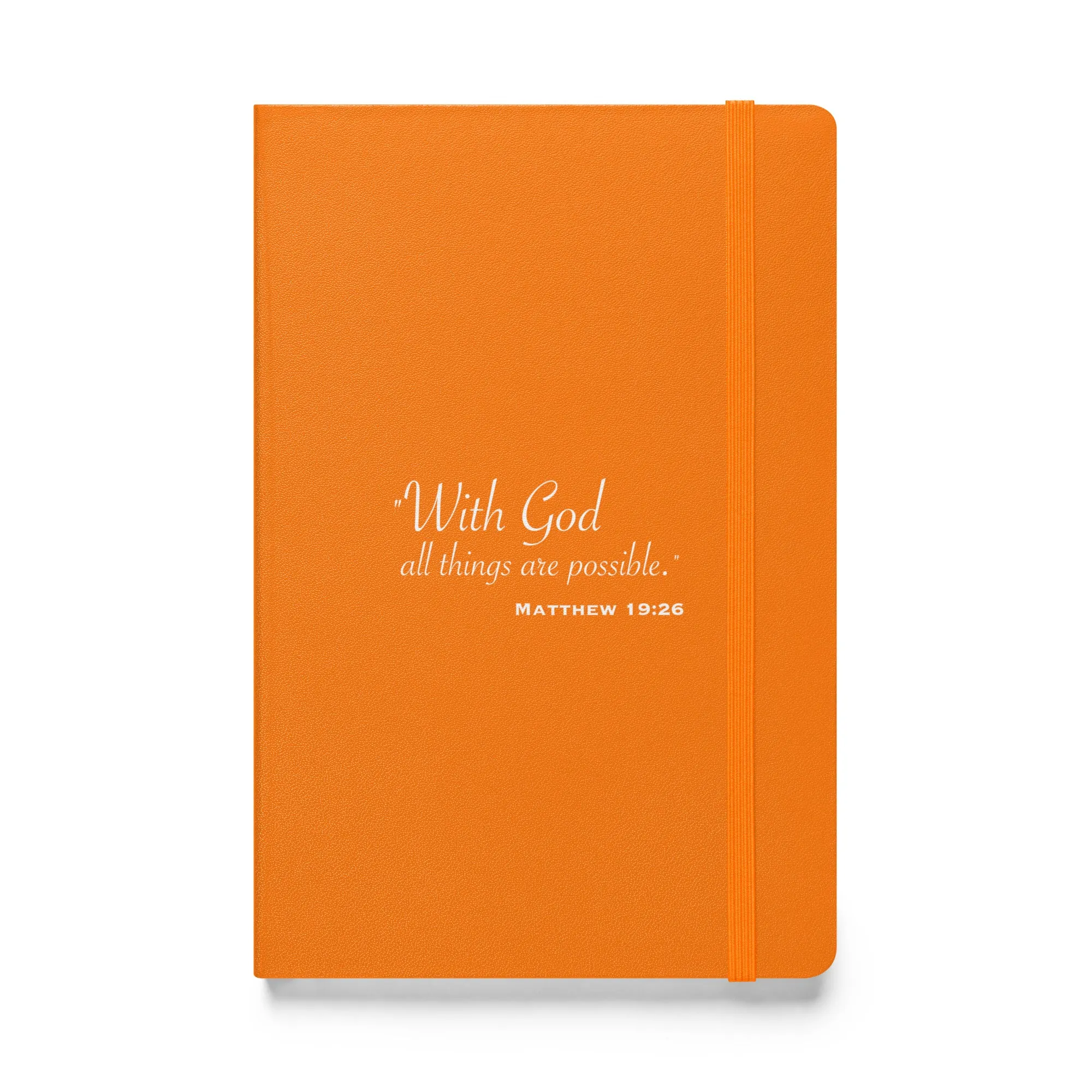 Matthew 19:26 Hardcover Bound Notebook