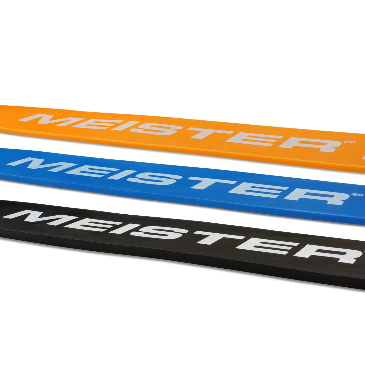 Meister X Band Comfort-Width 41" x 2" Resistance Bands - Medium 3 Band Set