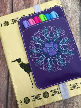 Planner Pocket Band - Paw Mandala Purple