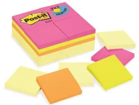 Post-It Notes 3 Inch  X 3 Inch  Canary Yellow Aquatic Ultra 100 Sheets Per Pad 24 Pads Per Pack