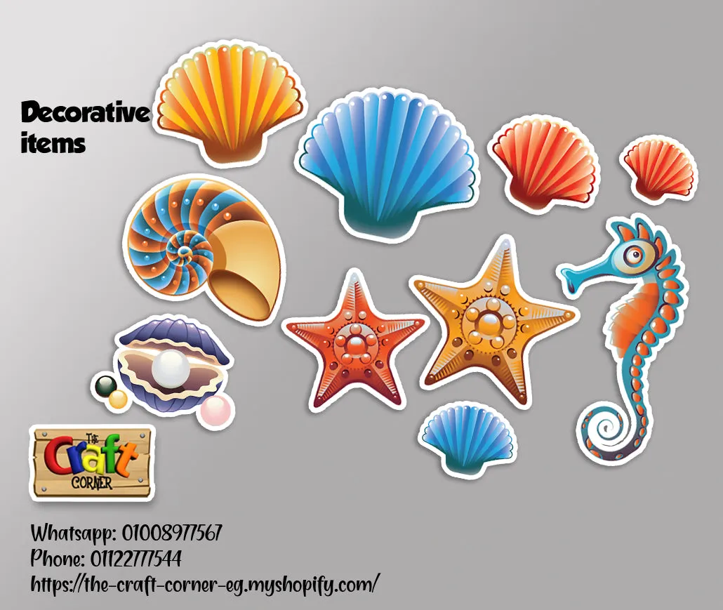 Seashells Welcome Board Set