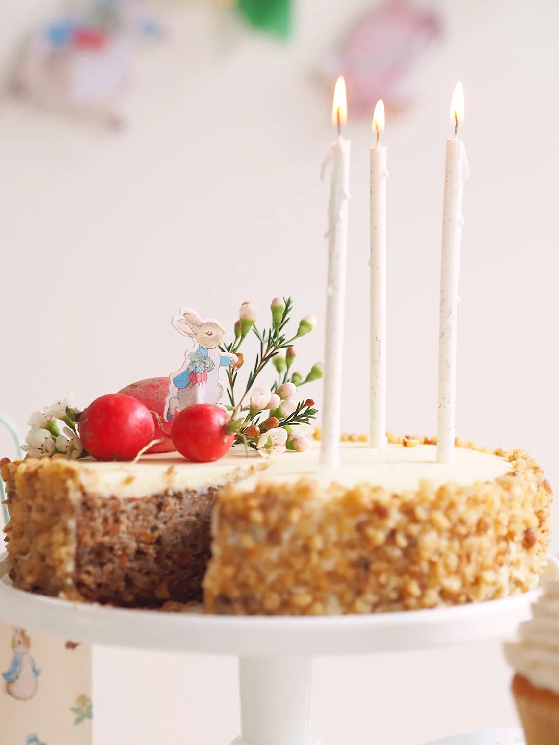 Silver Glitter Birthday Candles