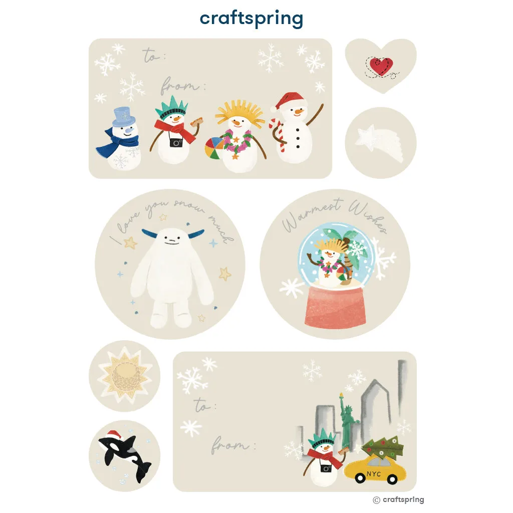 Snow Day Fun Sticker Sheet